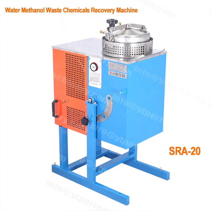 Water methanol waste chemicals recovery machine 20L/batch electrical heating alcohol distiller vacuum distillation unit