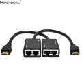 HIPERDEAL HDMI-compatible Over RJ45 CAT5e CAT6 LAN Ethernet Balun Extender Repeater Up to 100ft1080P Oct30 HW