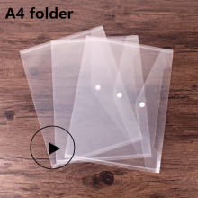 10-100 pieces of office A4 file bag transparent plastic thick button airtight folder file supplies office school supplies