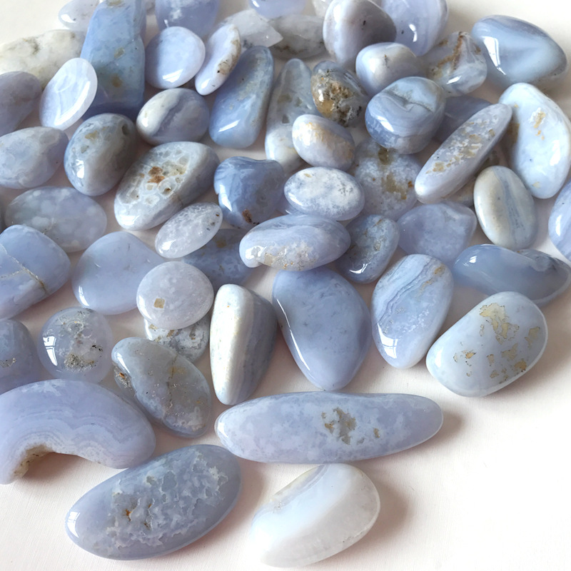 Blue Chalcedony Crystal azurlite Gravel DIY House Decoration Flowerpot Aquarium Ornamental Fish Tank FengShui Free Shipping