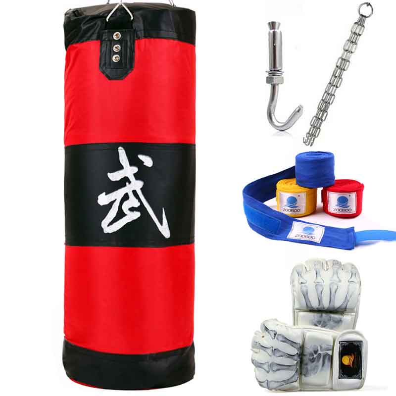 100cm Boxing Sandbags Striking Drop Hollow Empty Sand Bag with Chain Martial Art Training Punch Target Punching Bag Sandbag