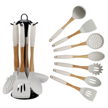 Kitchen Cooking Tools Set Premium Silicone Cooking Utensils Set Turner Soup Spoon Strainer Pasta Server Home Baking Utensil