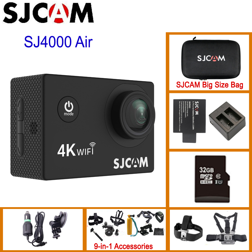 SJCAM SJ4000 AIR 4K 30fps Action Camera Full HD Allwinner Chipset 4K WiFi Sport DV 2.0" Mini Helmet Camera Waterproof Sports DV