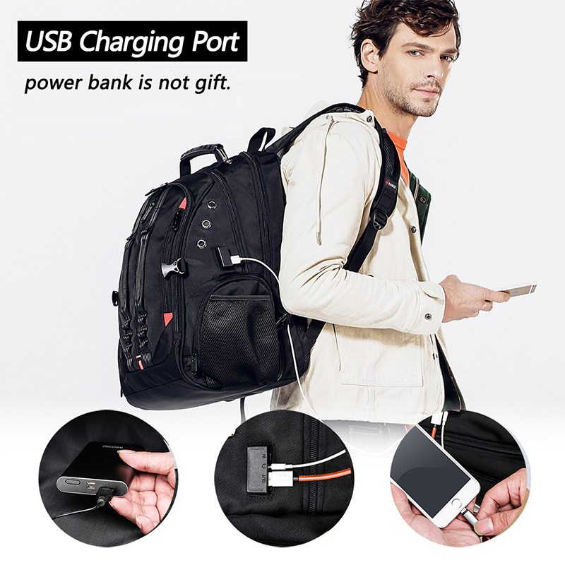 Male 45L Travel Backpack 15.6" Laptop Backpack Men USB Anti Theft Backpack for Teens Schoolbag Sports Women Outdoor Luggage Bags