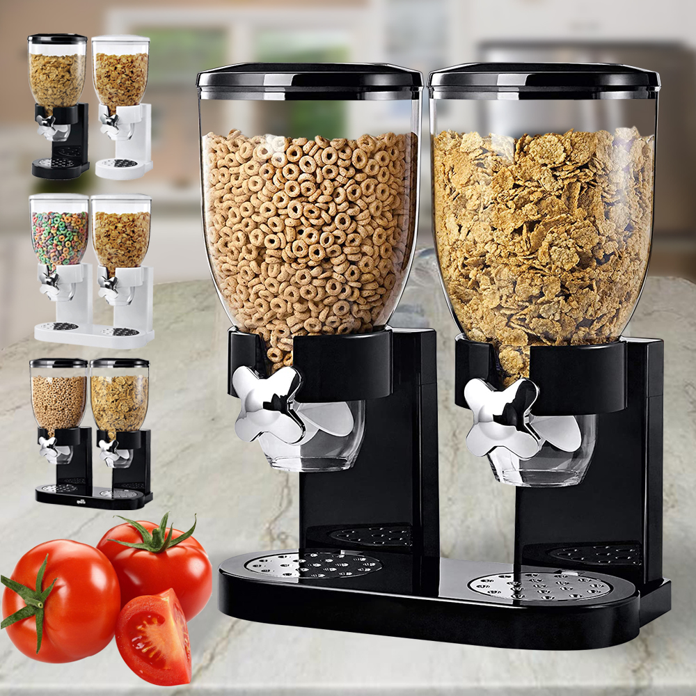1/ 2 Whole Grain Dispenser Gallons Food Storage Container Cereal Dispenser Grain Oat Storage Container Kitchen Dry Food Snack