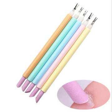 1pc New Cut Trimmer Manicure Care Nail Art Tools Dead Skin Remover Stick Double Sided Quartz Stone Nail Cuticle Pusher