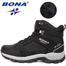 BONA New Classics Style Men boot Ankle Rubber Shoes Outdoor Shoes Multi-Fundtion Climbing Sneakers Casual Shoes