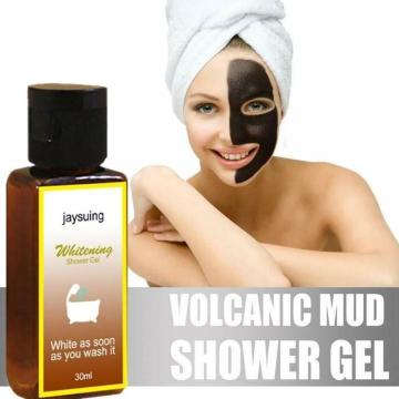 30ml Volcanic Mud Shower Gel Body Wash Whitening Deep Cleansing Skin Moisturizing Exfoliating Body Care Bathing Cream Shower Gel