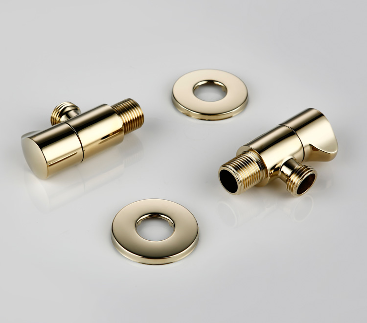 Solid Brass Gold/Black Angle Valves 1/2"Male x 1/2" Male Bathroom Bidet Valve Matt Black filling valve Bathroom Accessories