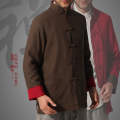 clothes and costume male clothes of traditional culture clothing male two-sided wear Kungfu wear jacket