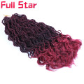 Full Star Ombre braiding hair Senegalese twist hair crochet braids synthetic crochet braid hair 14" 35 strands /pack ends curly