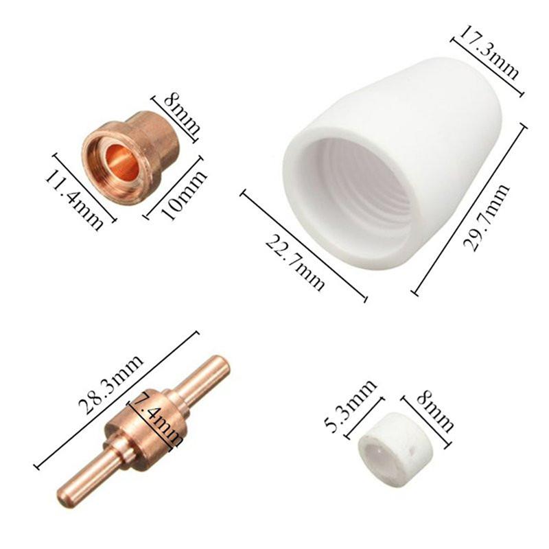 100 PCS Plasma Tip Nozzle Sets Consumables Air Cutter Tool Accessories Suit Kit for LG-40 PT-31 Cutting Torch CUT40 CUT50