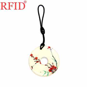 ID 125khz EM4305 EM4205 Rewritable Writable Keyfob Key Fobs RFID Circular Dropping Glue Waterproof Keychain Access Control Card