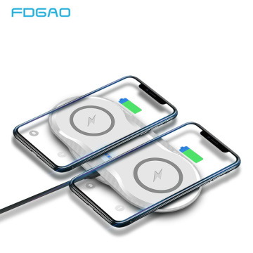 FDGAO 2 in 1 Dual 10W Qi Wireless Charger For iPhone 11 Pro X XS Max XR Samsung S10 S9 Note 10 9 Fast Wireless Charging Dock Pad