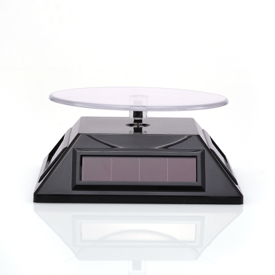 Solar battery powered rotating display stand tray props Watch glasses mobile phone promotion table electric pool Jewelry stand