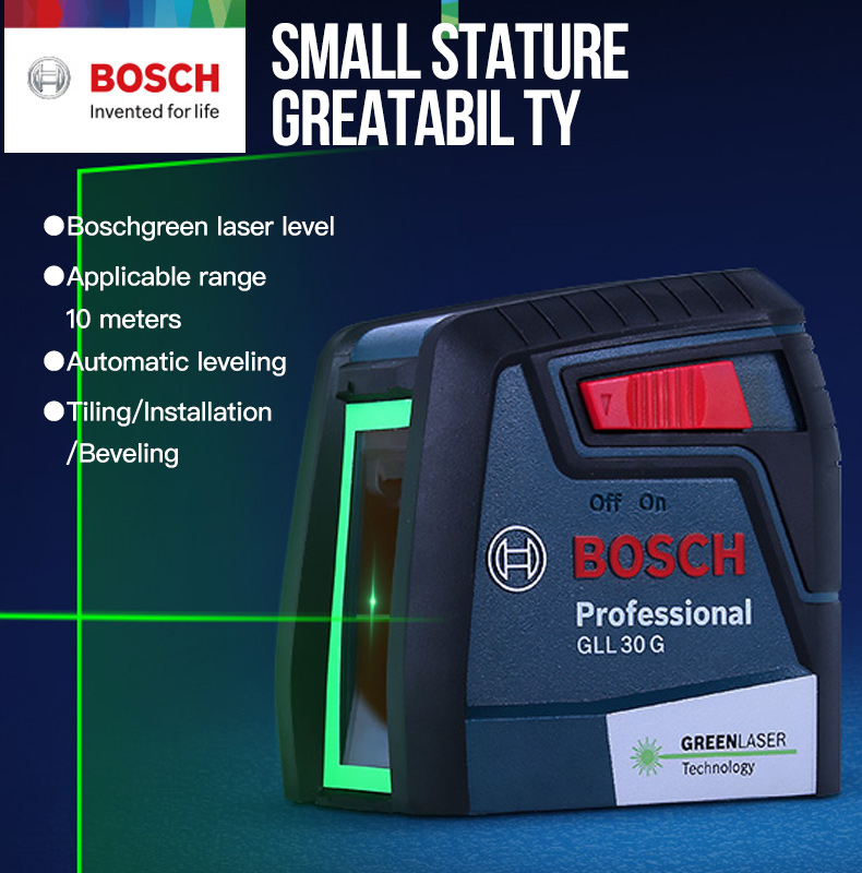 Bosch GLL30G Laser Level High Precision Green Light Two-Line Horizontal And Vertical Laser Level