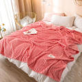 Watermelon Red Color Blankets for Beds Single Queen Flannel Coral Fleece Blanket On the Bed Soft Warm Thickness Bedspread