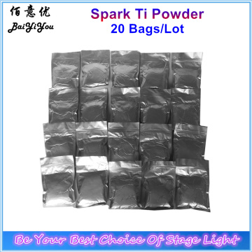 20 Bags Cold Spark Ti Powder 200g/Bag Consumable For Cold Firework Machine In Wedding Fountain Firework MSDS Titanium Powder
