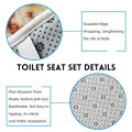 Simple Style Lantern Pattern Bath Mat Waterproof Shower Curtain Set Non-Slip Toilet Carpet Shower Mat Bathroom Set