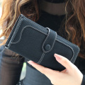 Many Departments Faux Suede Long Wallet Women Matte Leather Lady Purse High Quality Female Wallets Card Holder Clutch Carteras