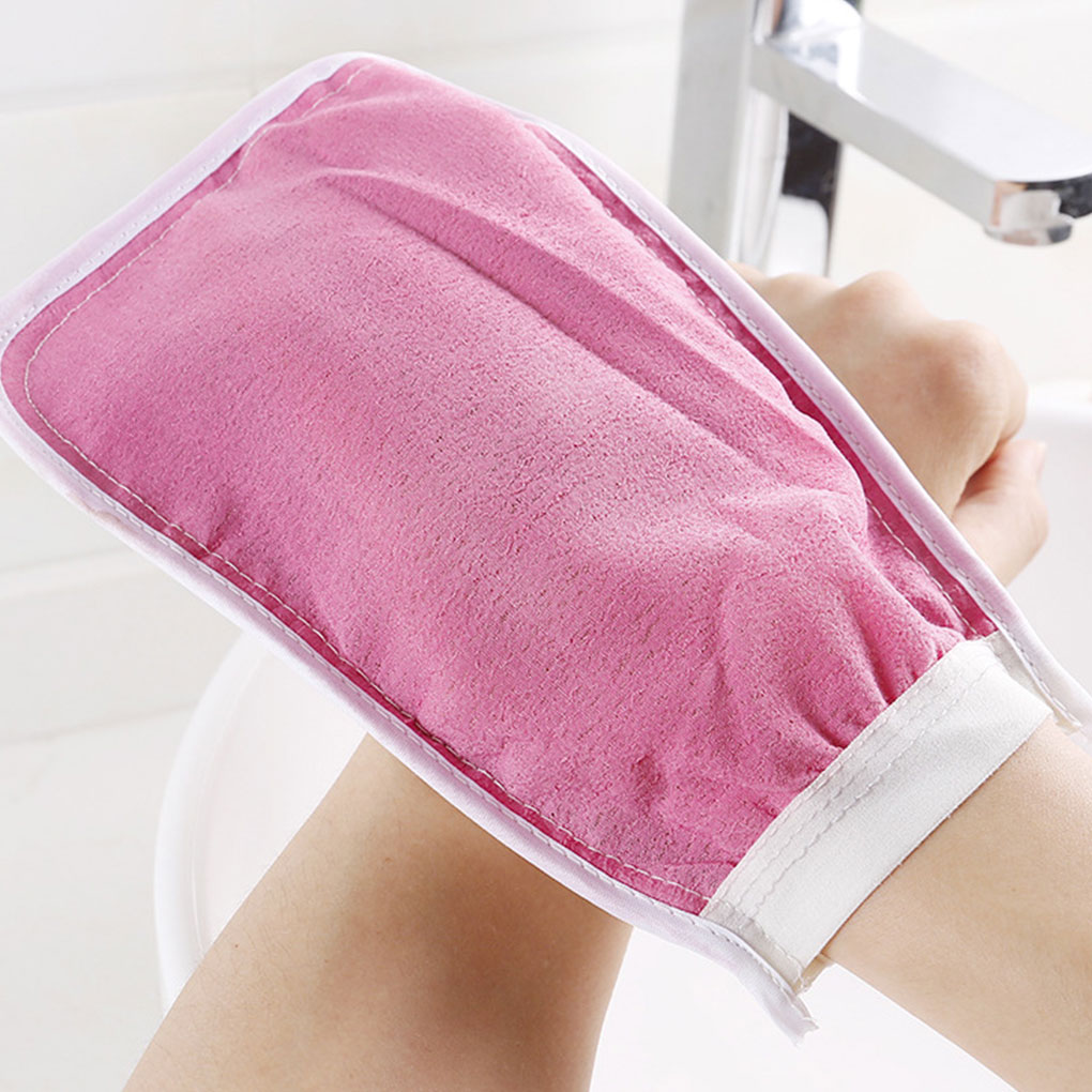2Pcs/Set Bath Towel Glove Bathing Glove Rectangular Shower Towel Mitten Strong Scrub Wash Cloth Exfoliating Skin Cleaning Tool