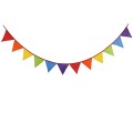 3.2m 12 Flags RainBow Banner Pennant Cotton Cloth Bunting Banner Booth Props Photobooth Birthday Party Decoration Wedding Deco