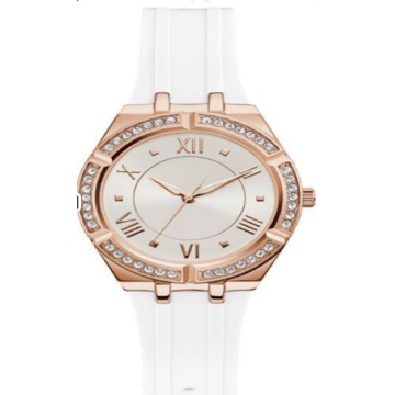 GW0034L2 Ladies Fashion Quartz Watch, Rose Gold Tone Stainless Steel Bracelet Glitter Dial Dress Wristwatch Wholesale