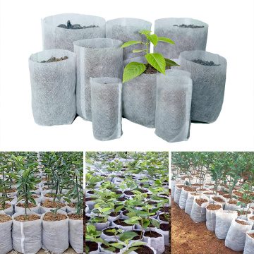 100PCS/lot Nursery Grow Bags Biodegradable Non-woven Fabric Plant Growing Seedling Pots Aeration Eco-Friendly Planting Bags