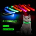 Nylon LED Pet Dog Collar Night Safety Flashing Glowing Collar Leash For Dogs Luminous Fluorescent Pet Supplies arnes perro