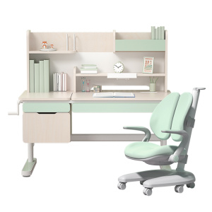 Kids study desk and ergonomic chair set