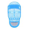 Plastic Bath Shoe Remove Dead Skin Massage Slipper Foot Scrubber with Brush for Feet Bathroom Products Foot Care Blue