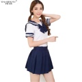 Woman School Uniforms Sexy Collage Student Sailor Party Cosplay Costume Japanese Short Sleeve JK Suit School Girls Pleated Skirt