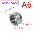 Silver 1/2"/M16/M17/M18/M19/M20/M22/M24/M28/M32 Thread Connector Brass Adapter For Water Faucet Copper Fittings