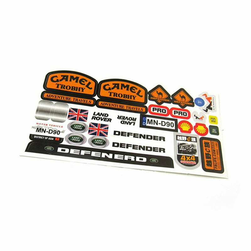 MN-90 1/12 Rc Car Model Spare Parts DIY Stickers Decals Sheet for Body Accessory