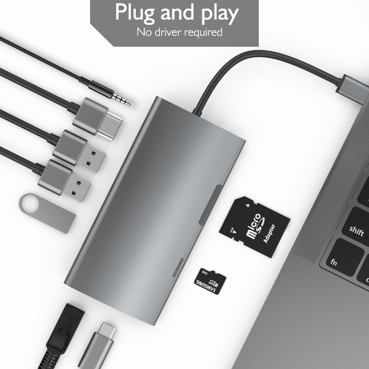 Hub Usb 3.0 Usb extender док станция Usb dock 9 In 1 Hub For Pc accessories