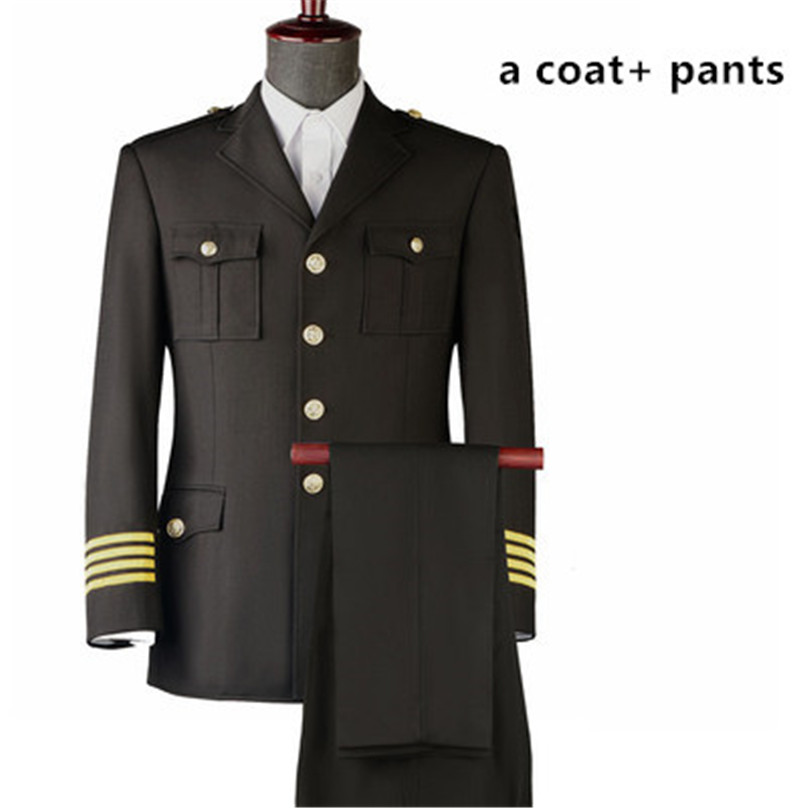 High-Grade Work Wear Men's Spring And Autumn Business Suit Coat Classical Military Uniform Security Guard For Cosplay Gift