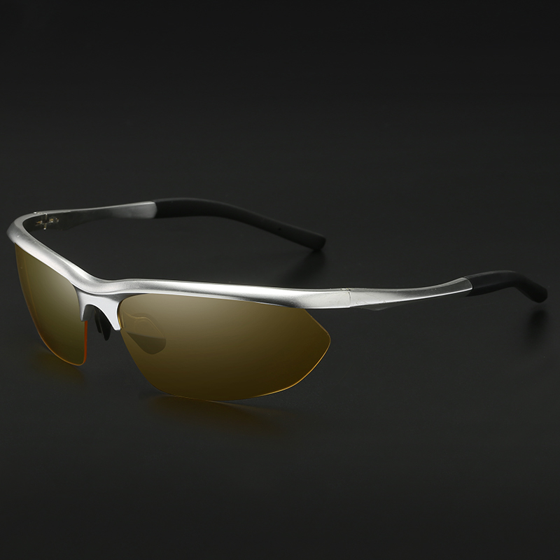 YSO Night Vision Glasses Men Aluminium Magnesium Frame Polarized Night Vision Goggles For Car Driving Anti Glare Glasses 8124