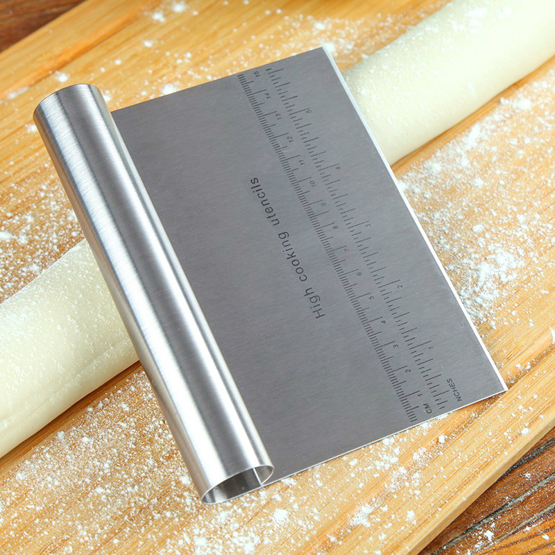 Stainless Steel Cake Scraper Pastry Cutters Baking Cake Cooking Dough Scraper Fondant Spatulas Edge DIY Baking Decorating Tools