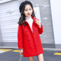 Girls jacket Outerwear Solid Color Coat For Girls Autumn Winter Children's Coat Outerwear Casual Style Kids Clothes Girl