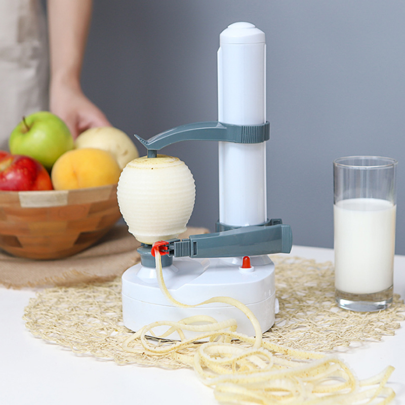 New Electric Automatic Peeler Slicer Machine Fruit Vegetable Grater Stainless Steel Spiral Cutter for Kitchen Gadget Accessories