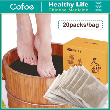 Cofoe 20 pcs Aiye Bag Foot Bath Powder Improve Sleep Beautify Skin Natural Herb Foot SPA Lymphatic Health Chinese Medicine