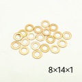 20Pcs Solid Copper Washer Flat Ring Gasket Sump Plug Oil Seal Fittings M10 M8 M6 M5 M14 M16 Fastener Hardware Accessories