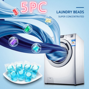 1/5PC Laundry Ball Beads Laundry Gel Stains Film Bead Ball Capsule Travel Washing Liquid Pod Cleaner Washing Machine Accessories