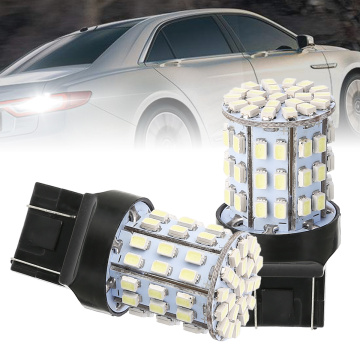 2pcs White 7443 64LED Car LED Brake Light T20 7443 Backup Reserve Lights Auto Stop Rear Turn Signal Lamp Bulb for Interior Parts