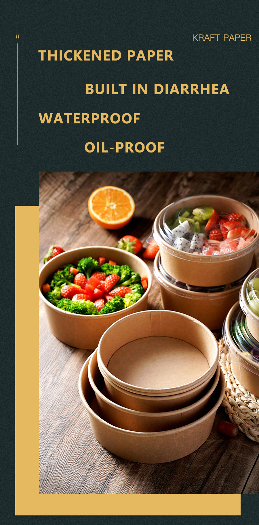 kraft paper tray