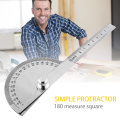 180 Degree Stainless Steel Protractor Angle Finder Rotary Measuring Ruler Machinist Tool Craftsman Ruler goniometer