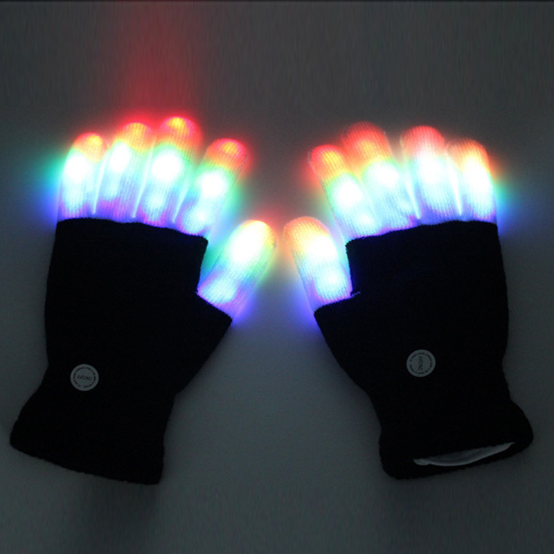 Hot Newest Arrival Light-Up Toys LED Flashing Magic Glove Glow In The Dark Toys Light Up Finger Tip Lighting Toys For Children