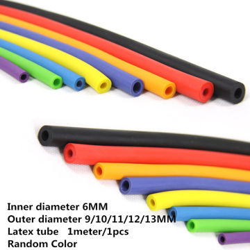 1PCS LT002 Bungee cord Inner diameter 6MM Outer diameter 9/10/11/12/14MM Latex tube Rubber hose Elastic tube 1Meter