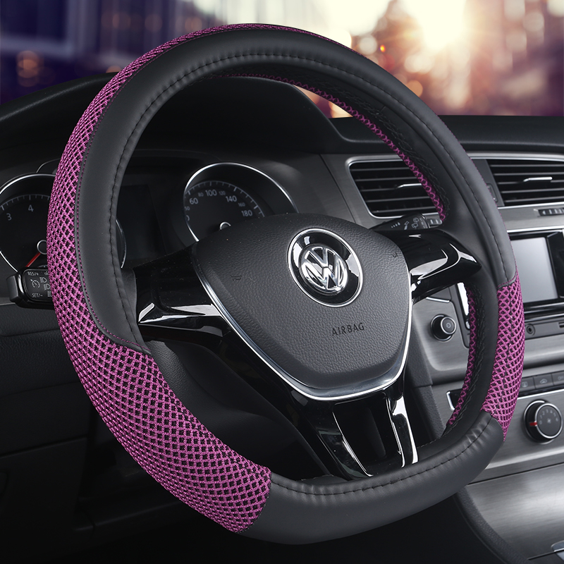 D series Micro Fiber Leather Car Steering Wheels Covers 38CM/15'' Steering Wheel Hubs Car Styling,For VW GOLF 7 2015 POLO JATTA