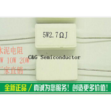 10PCS 5W 2.7R 2.7 ohm 2R7 +/-5% Cement resistor 5% Cement resistance (8R 10R 15R 20R